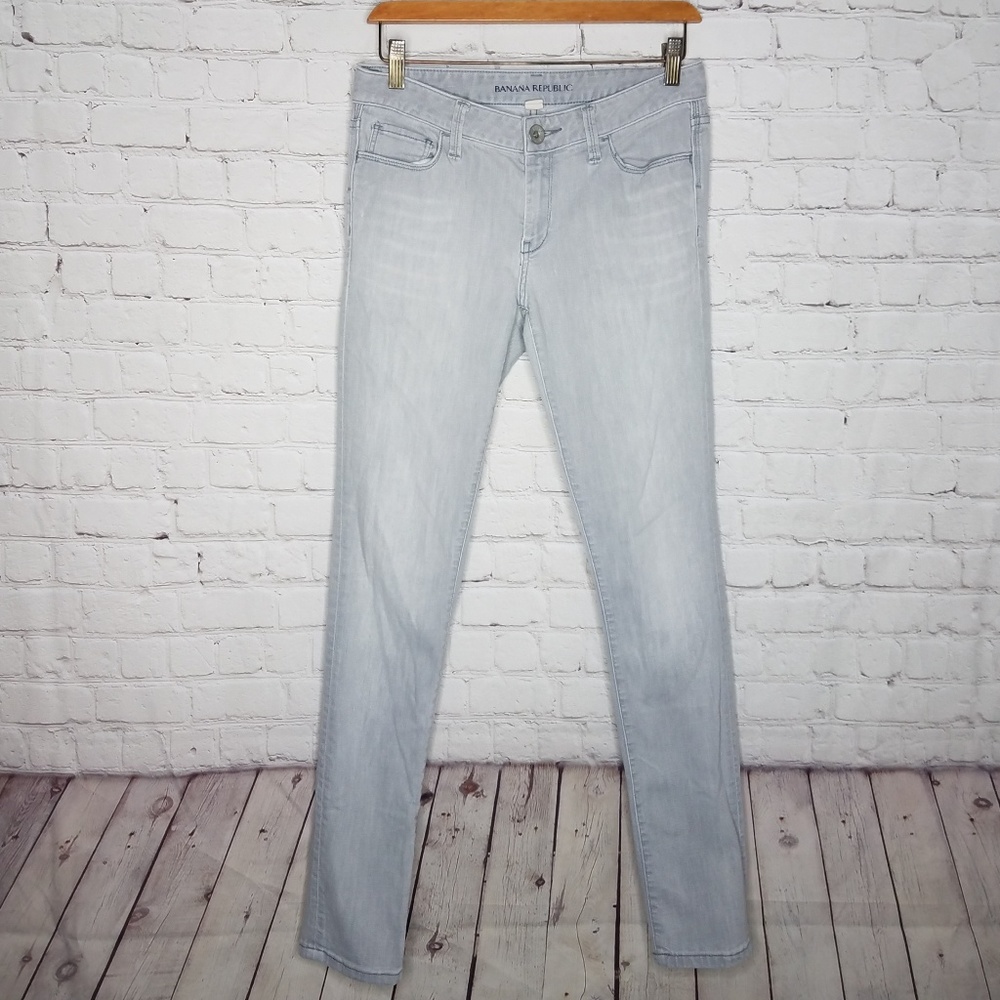 Banana Republic Skinny Jeans Gray Stretch Denim 27
